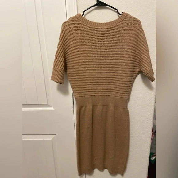 Ann Taylor loft tan wool blend sweater dress size M - Picture 5 of 6